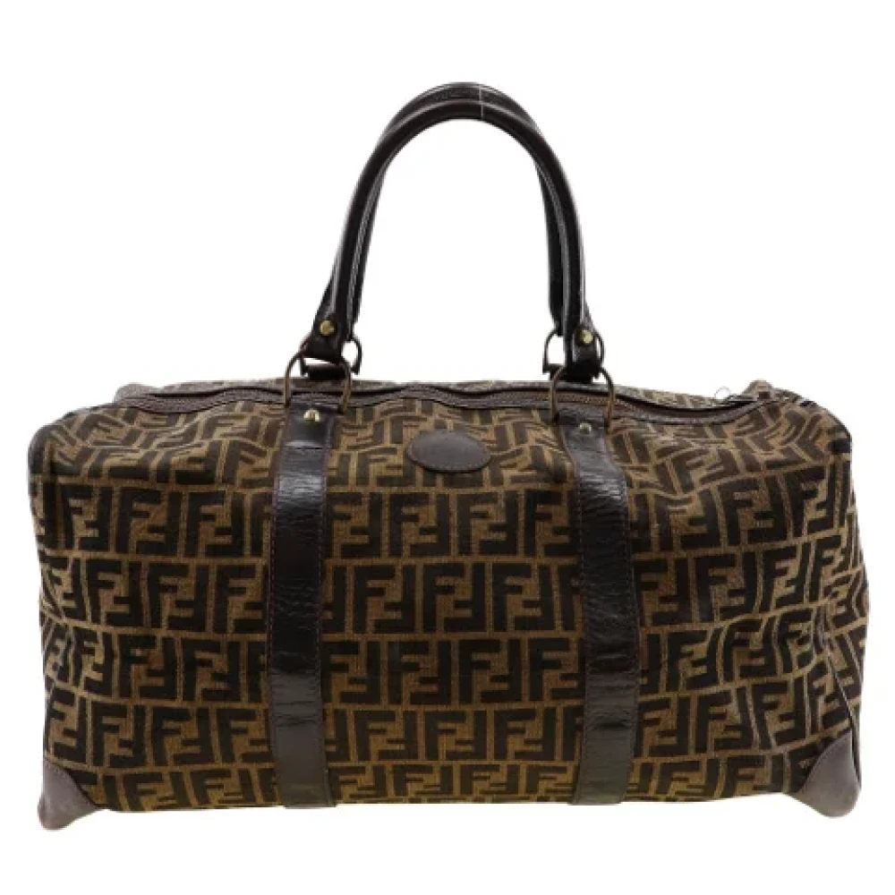 Fendi Vintage Pre-owned Canvas handbags Brown Unisex