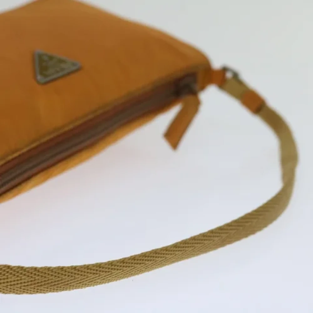 Prada Vintage Pre-owned Nylon pouches Orange Dames