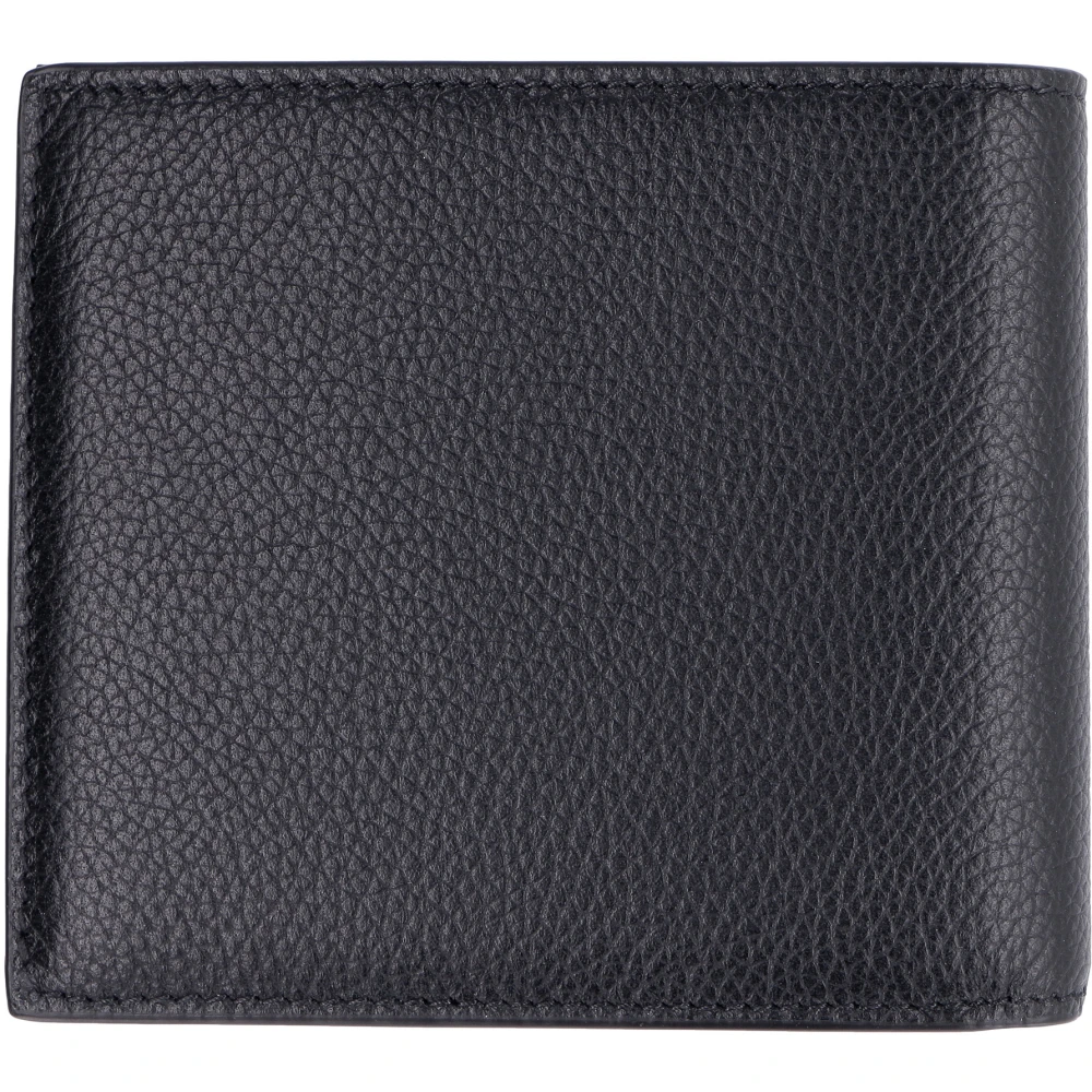 Balenciaga Korrelig Leren Portemonnee met Meerdere Compartimenten Black Heren