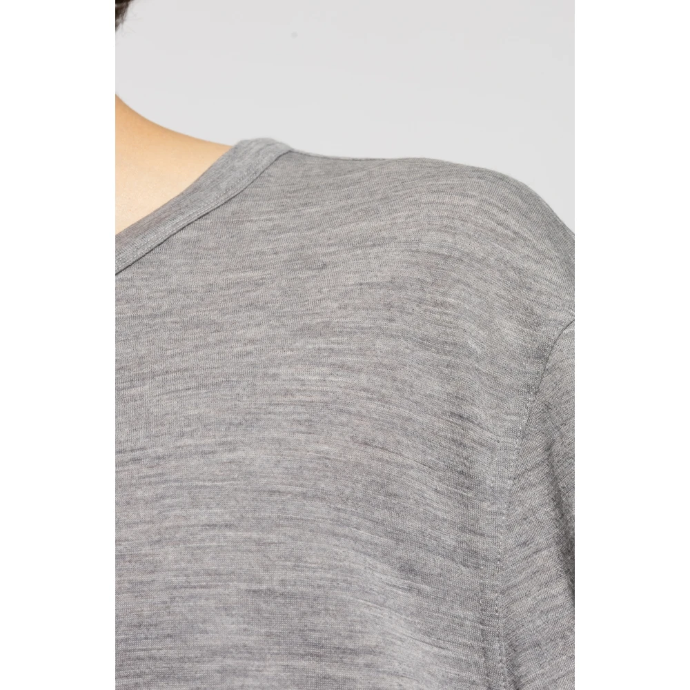 Officine Générale Lange mouwen T-shirt Benny Gray Heren