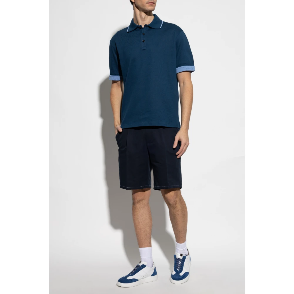 Salvatore Ferragamo Katoenen polo Blue Heren