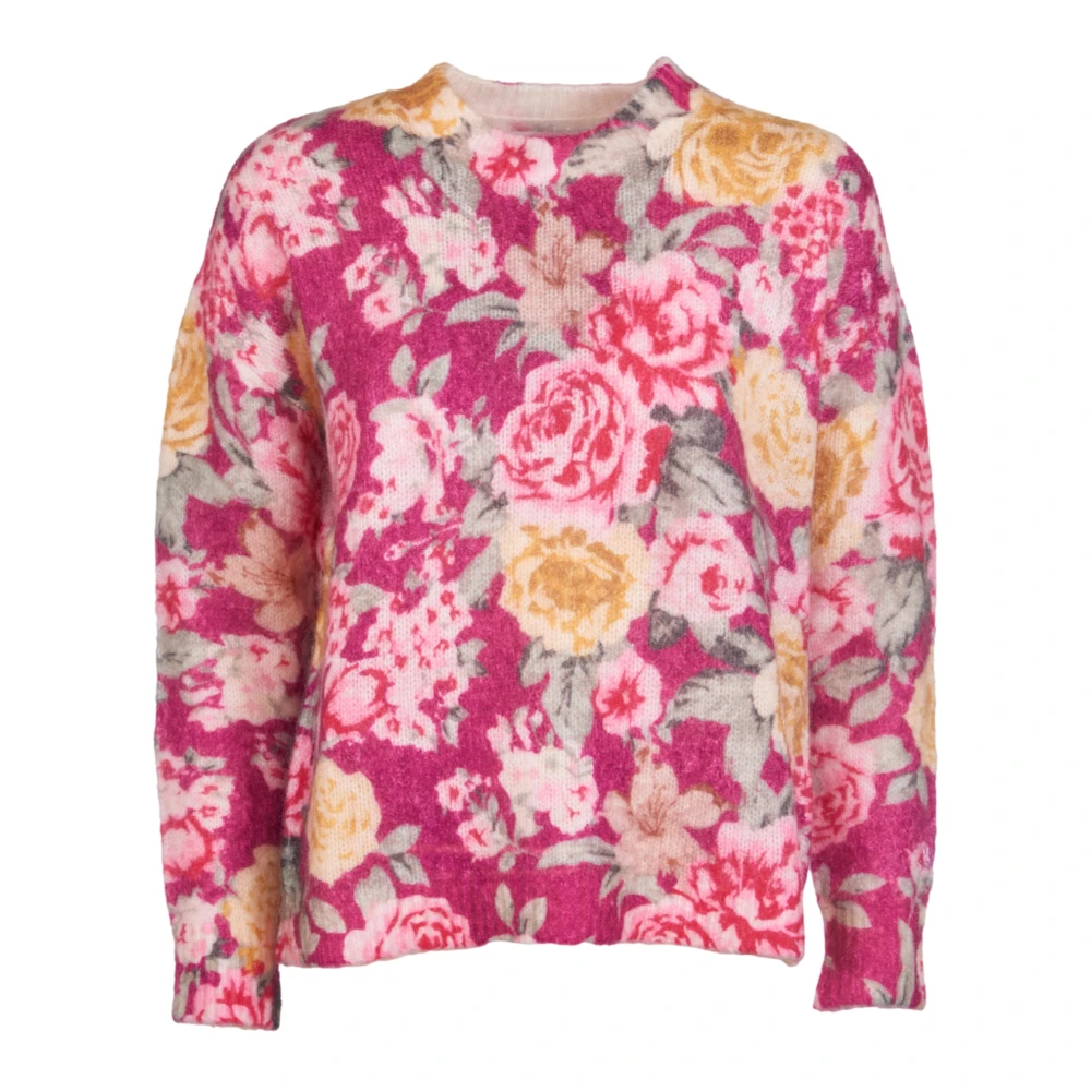 Saint Barth Bloemen Crew Neck Sweaters Multicolor Dames