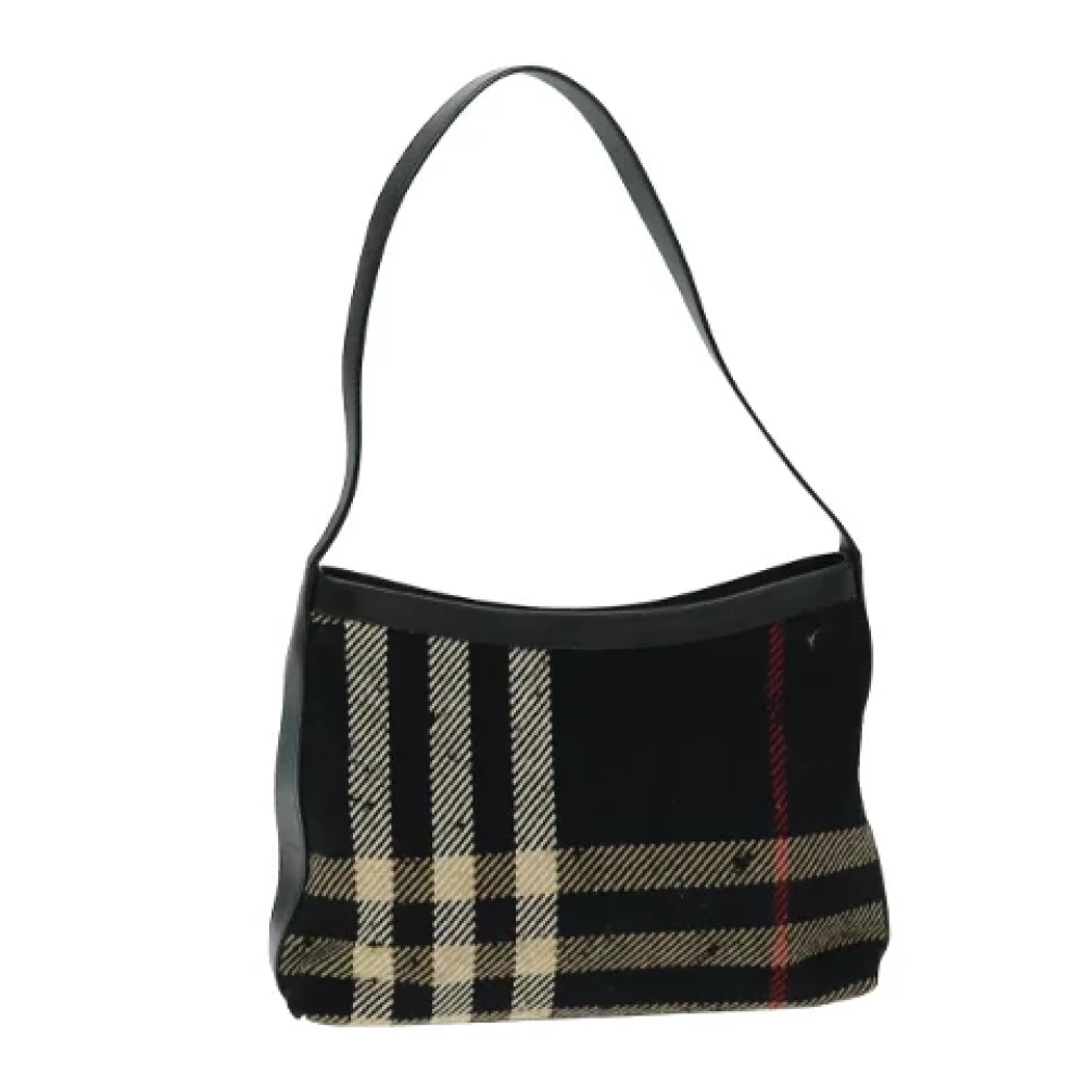 Burberry Vintage Pre-owned Canvas shoulder-bags Black Dames