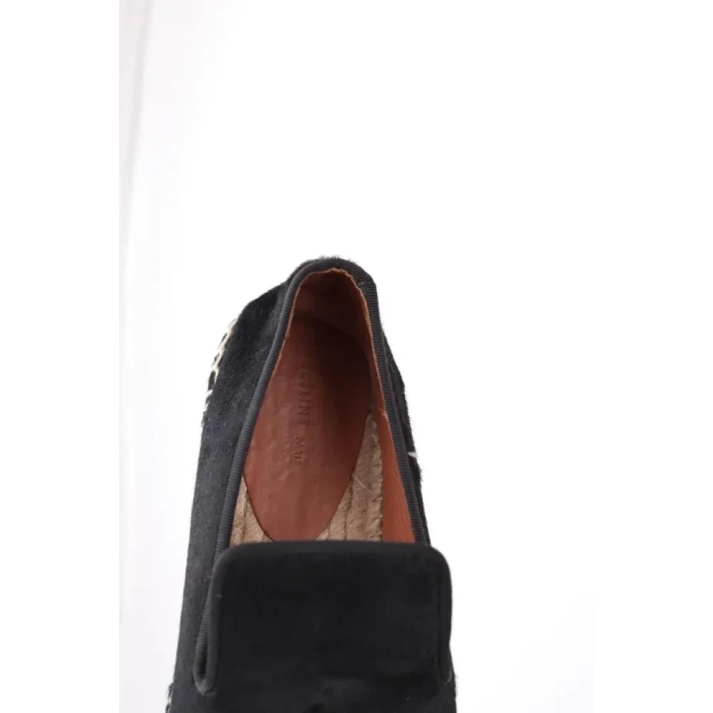 Celine Vintage Pre-owned Leather espadrilles Black Dames