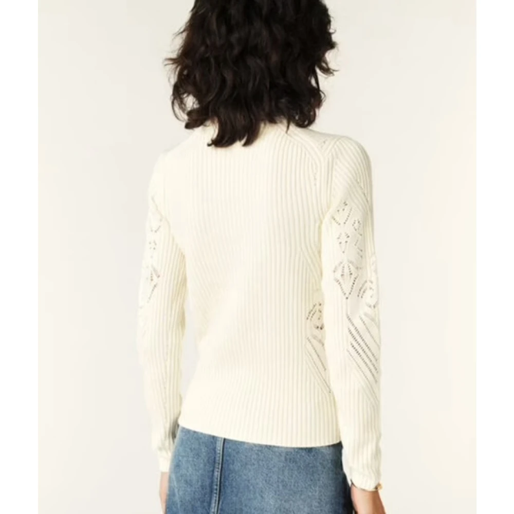 BA&SH Aansluitende Jersey met Hoge Hals Beige Dames