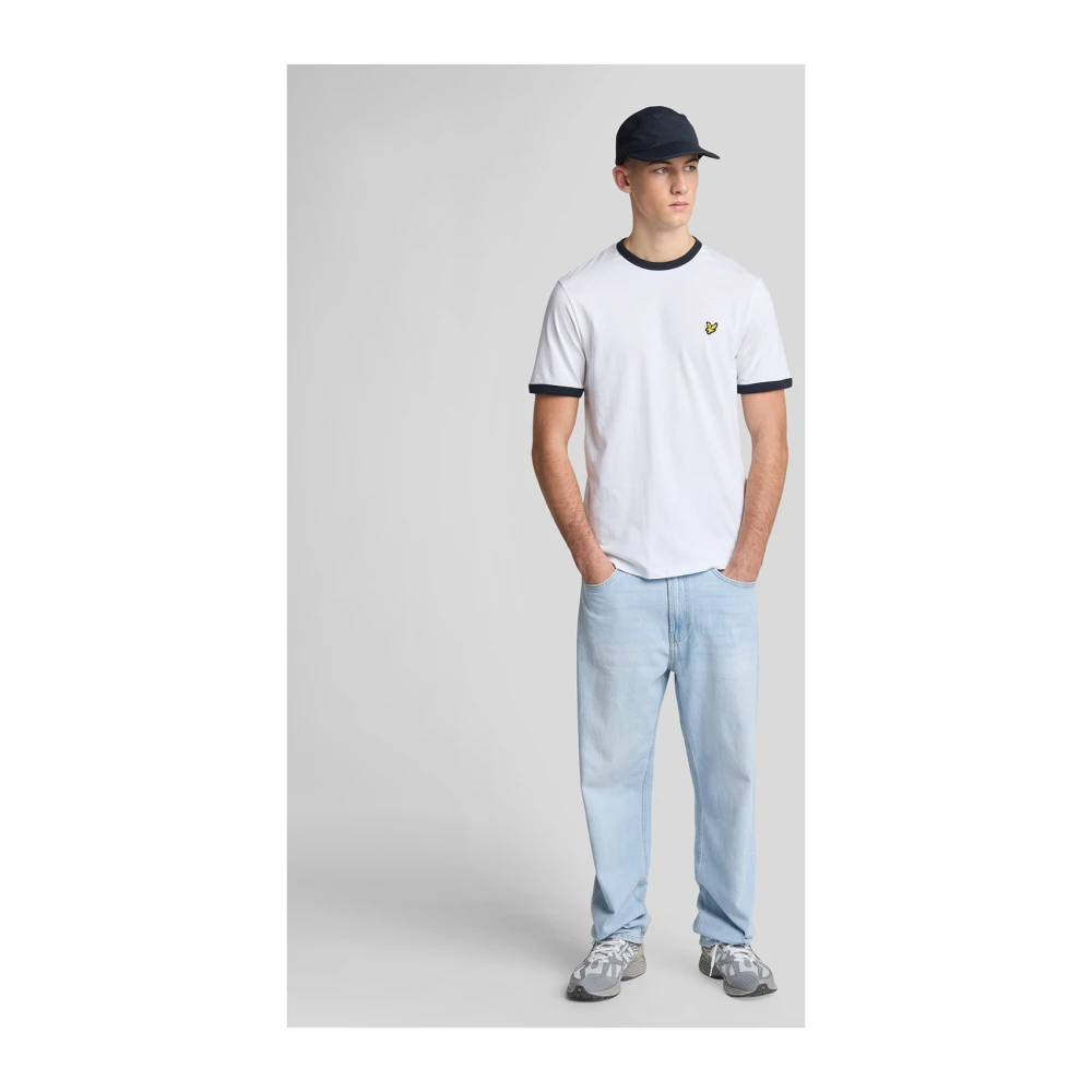 Lyle & Scott SS T-shirts Ringer T-shirt White Heren