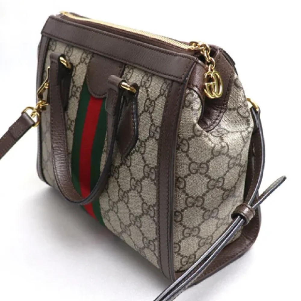 Gucci Vintage Pre-owned Fabric gucci-bags Gray Dames