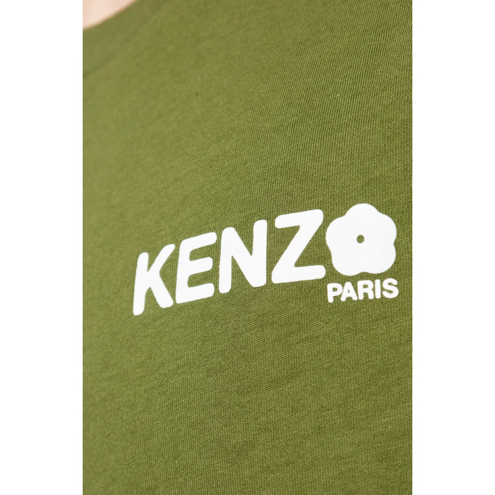 Kenzo T-shirt met bedrukt logo Green Heren