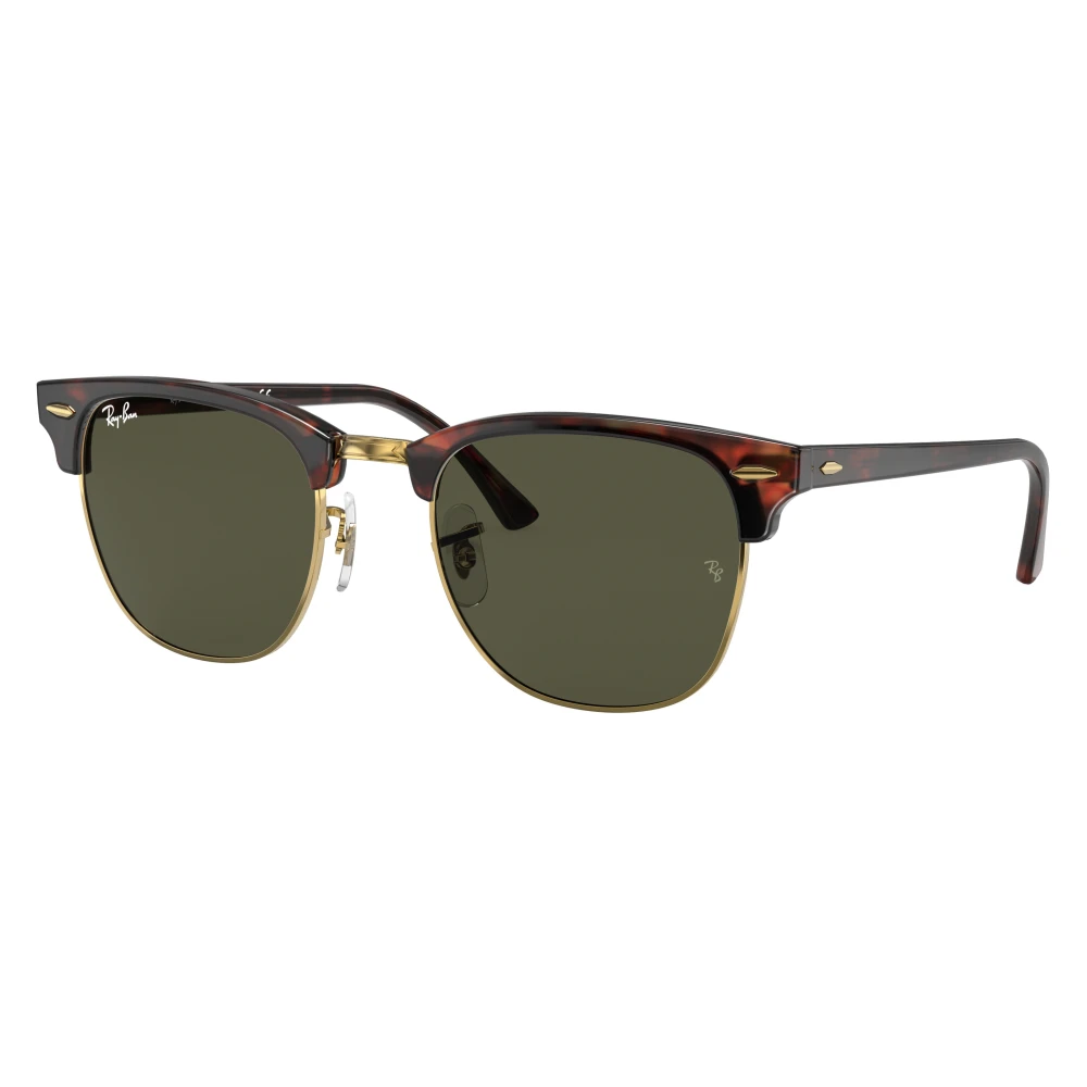 Ray - Ban Unisex Gold/Green Rb3016 Clubmaster W0366 Sunglasses Acetate Turtle G15 Squared Normal - Image 7