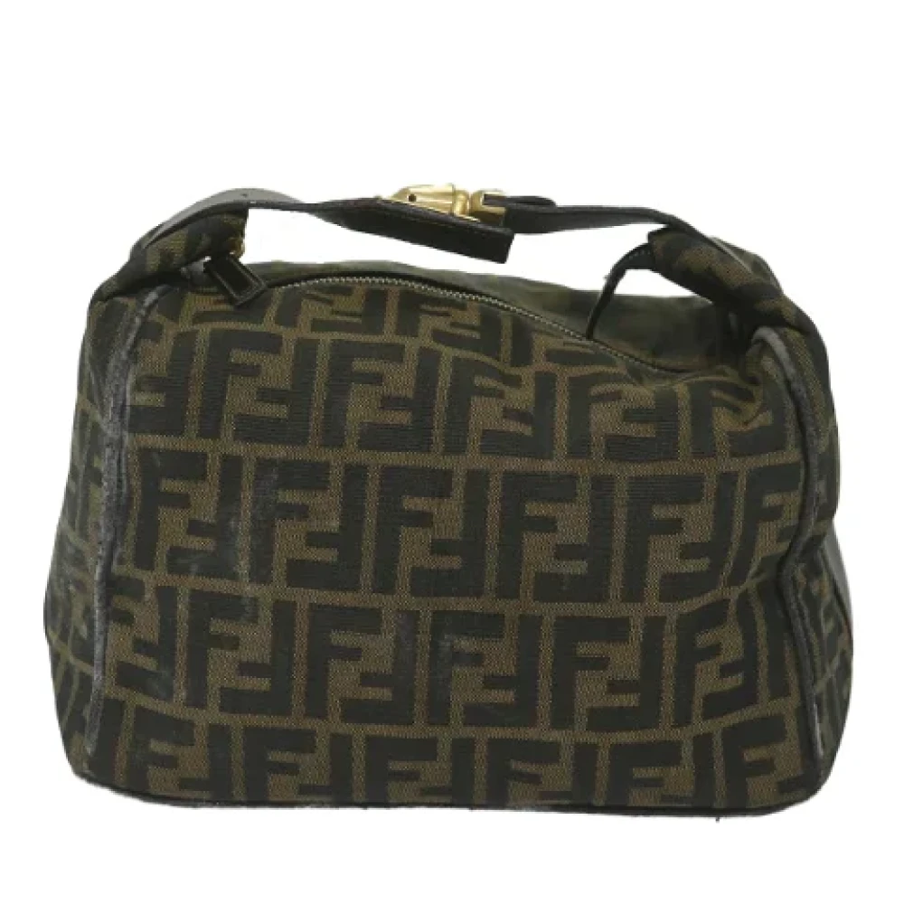 Fendi Vintage Pre-owned Canvas clutches Green Dames