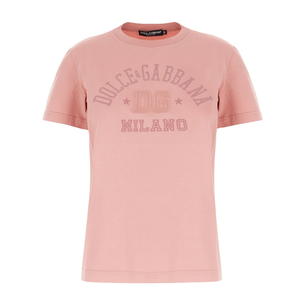 Dolce & Gabbana Casual Katoenen T-Shirt Pink Dames