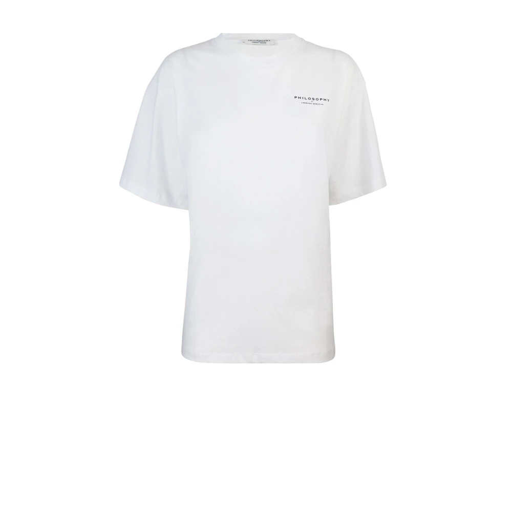 Philosophy Di Lorenzo Serafini White T-Shirt With Print - Female - T-Shirts - M - Tops