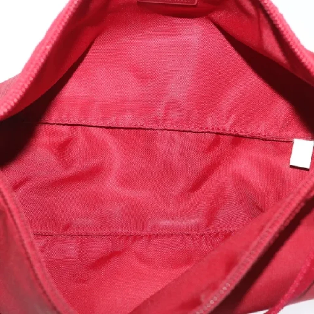 Prada Vintage Pre-owned Cotton prada-bags Red Dames