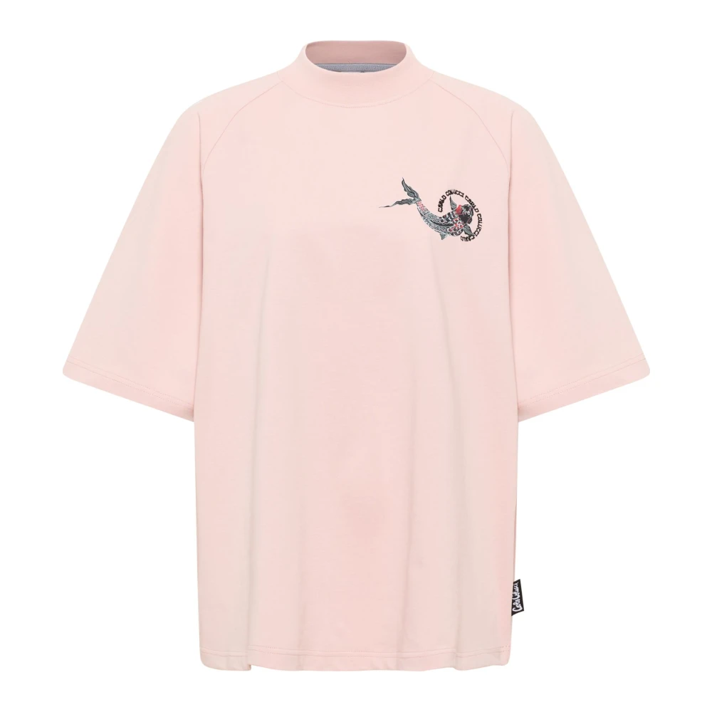 Carlo Colucci Men's Pink From Milano To Tokyo T-Shirt - T-Shirts - L - Tops