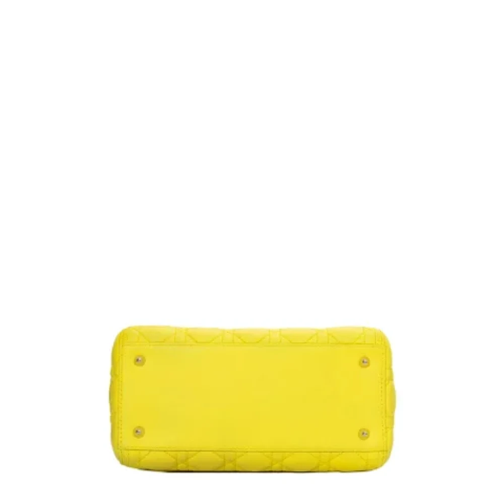 Dior Vintage Pre-owned Leather dior-bags Yellow Dames
