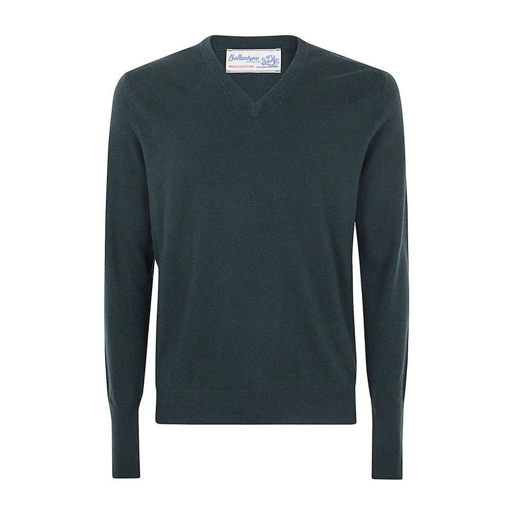 Ballantyne Glas V Neck Pullover Green Heren