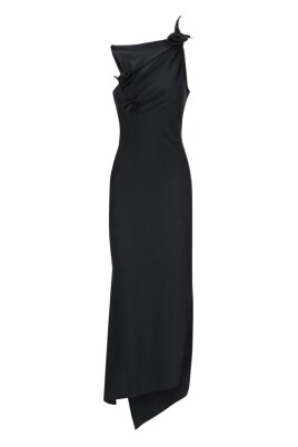 sort-asymmetrisk-elegant-kjole