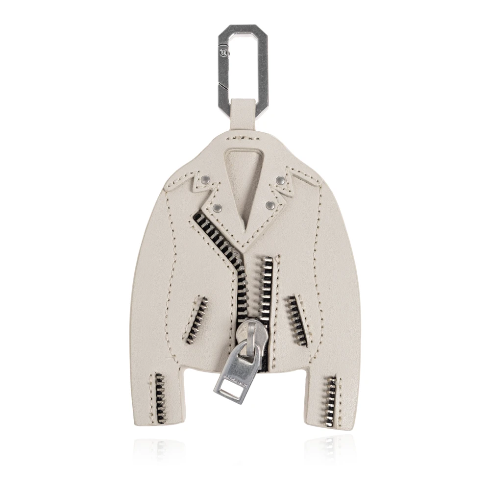 Allsaints Vrouw Grijs Accessoires Dames, One Size, Leer, Dalby Leather Keyring