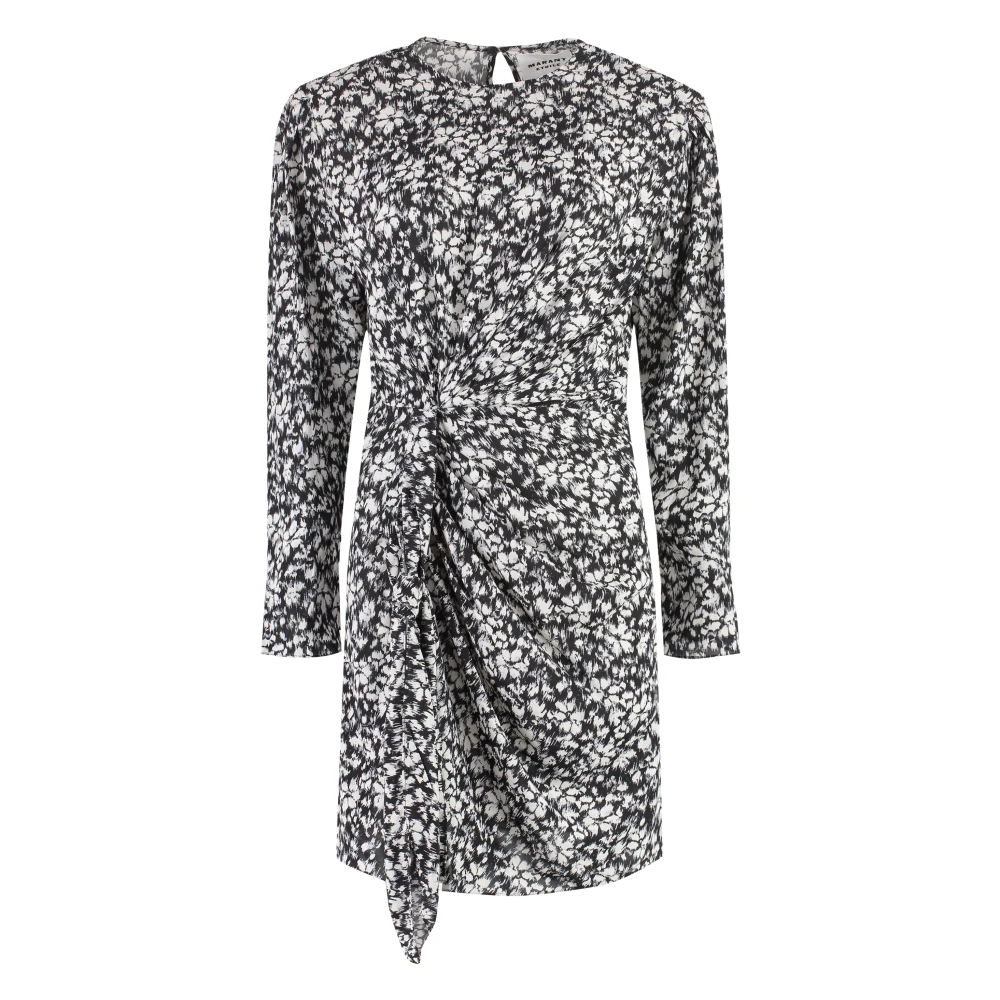 Isabel Marant Étoile Gedrukte Viscose Jurk met Decoratieve Details Multicolor Dames