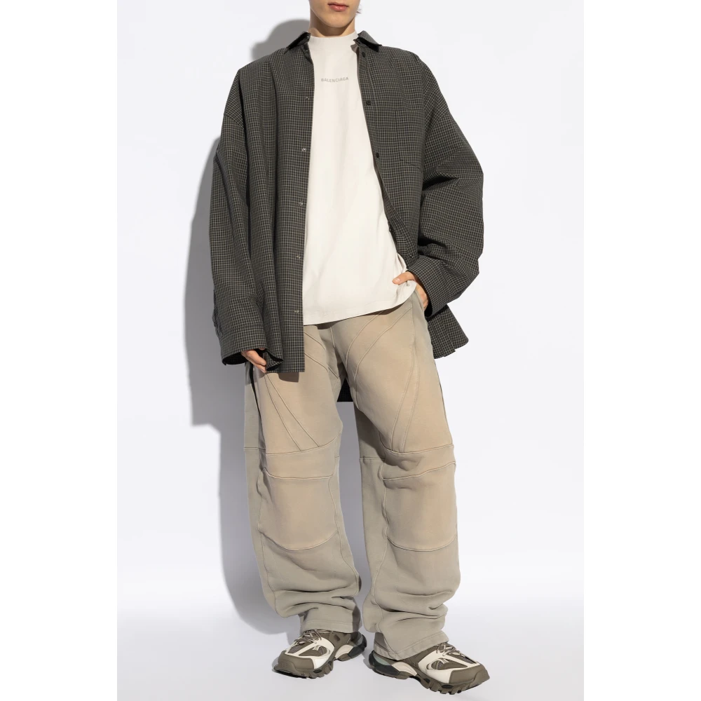 Balenciaga Geruit Patroon Overhemd Black Heren