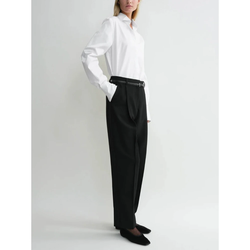 TotêMe Zwarte Geplooide Broek Black Dames