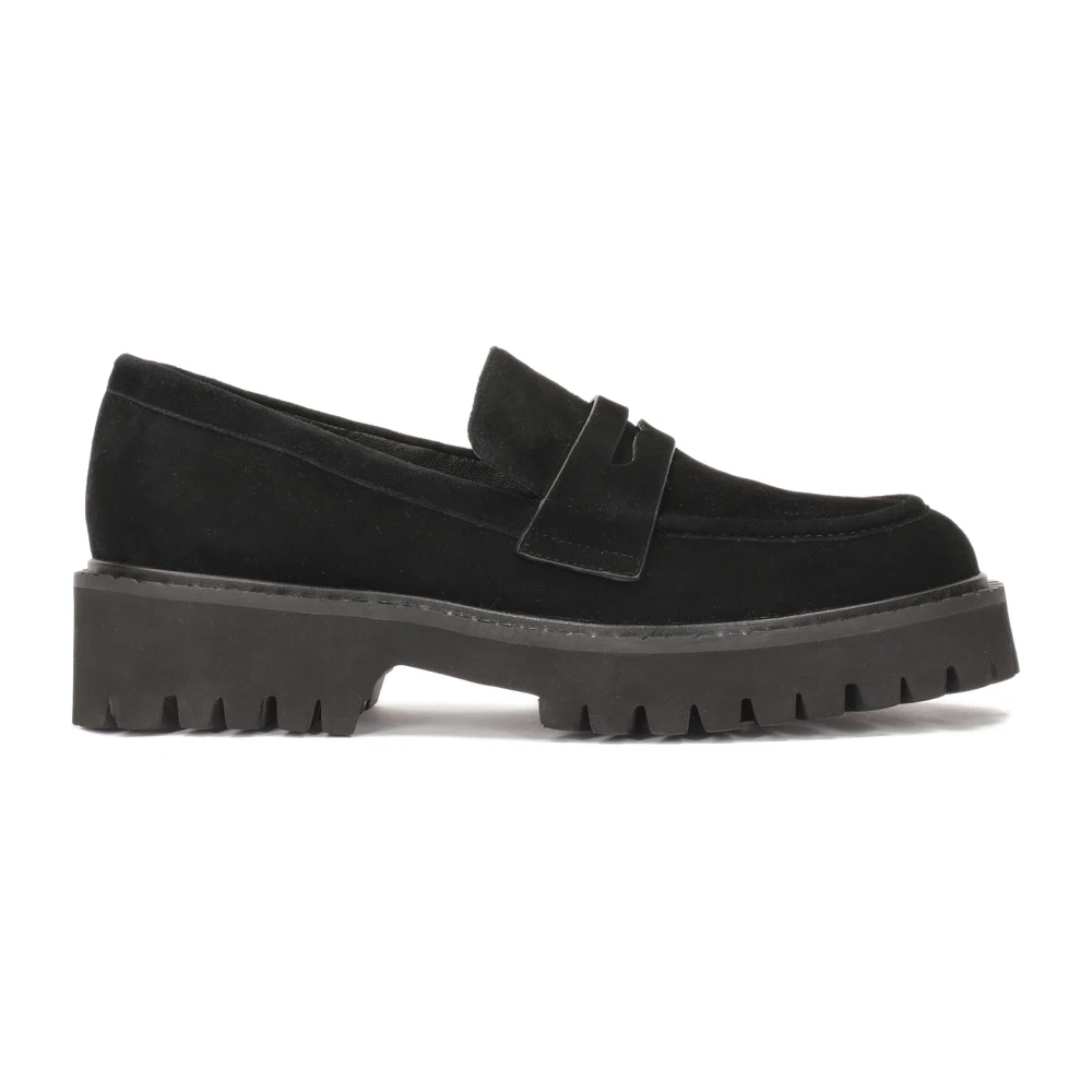 Kazar Svarta mocka slip-on skor Black, Dam