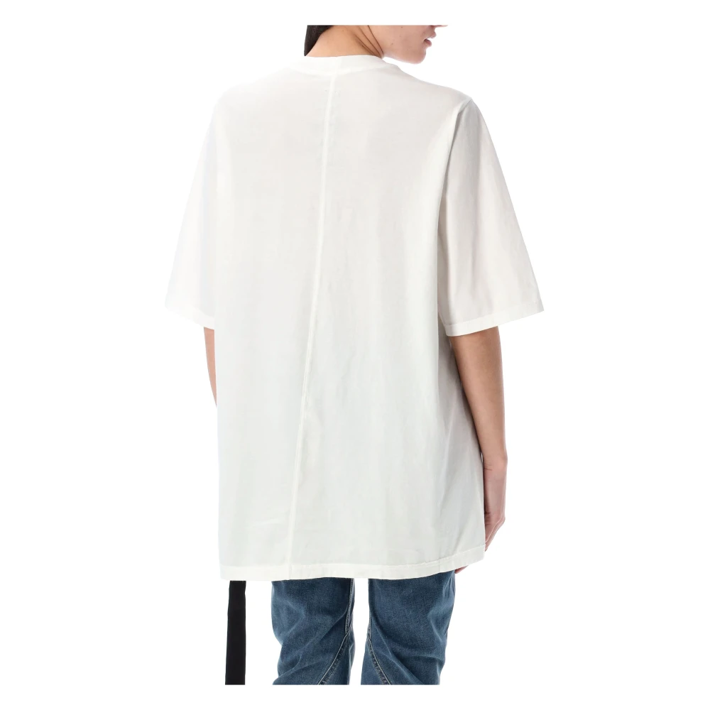 Rick Owens Zwarte Melk T-shirt Jumbo Ss25 White Dames