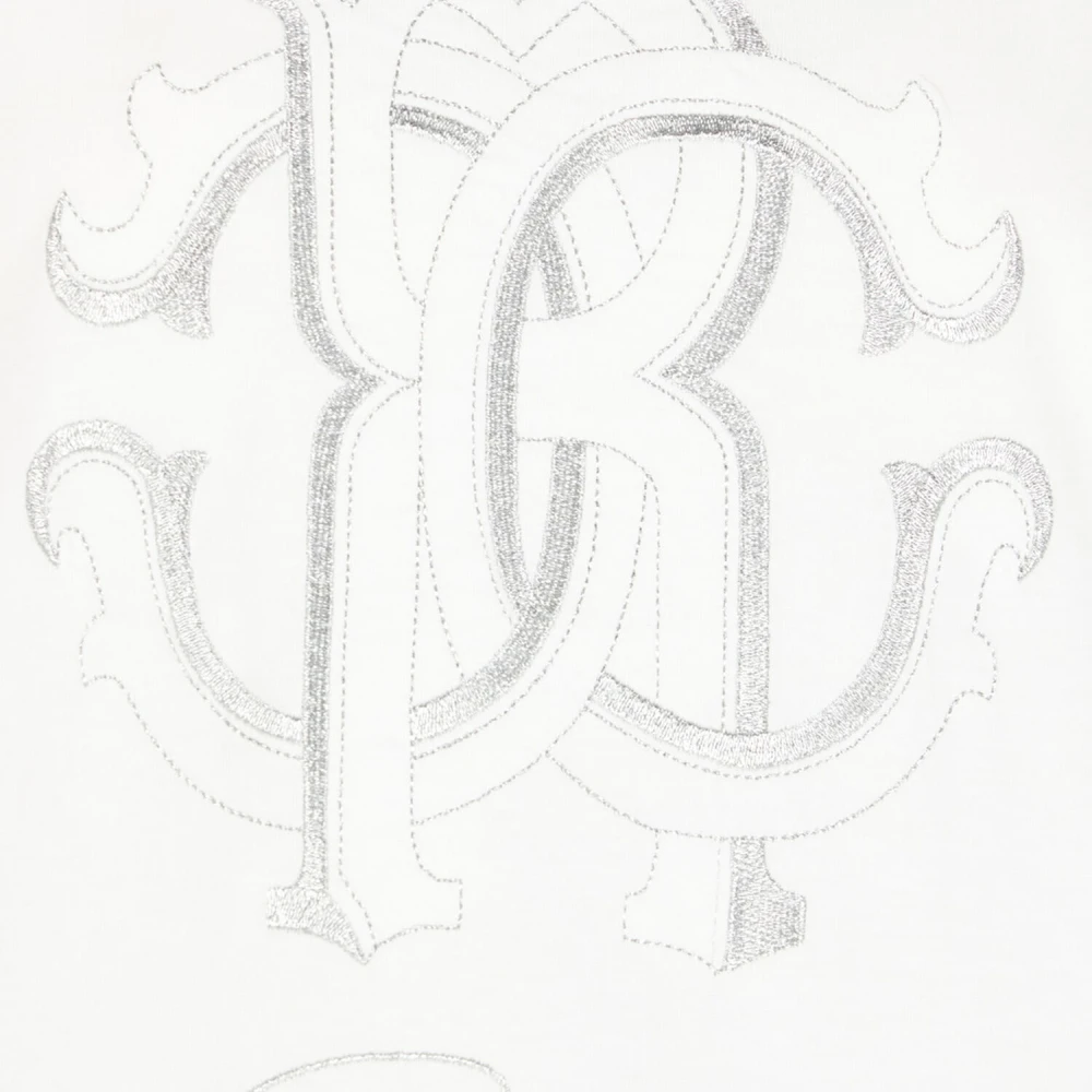 Roberto Cavalli RC Monogram Glitter T-shirt Pink Dames