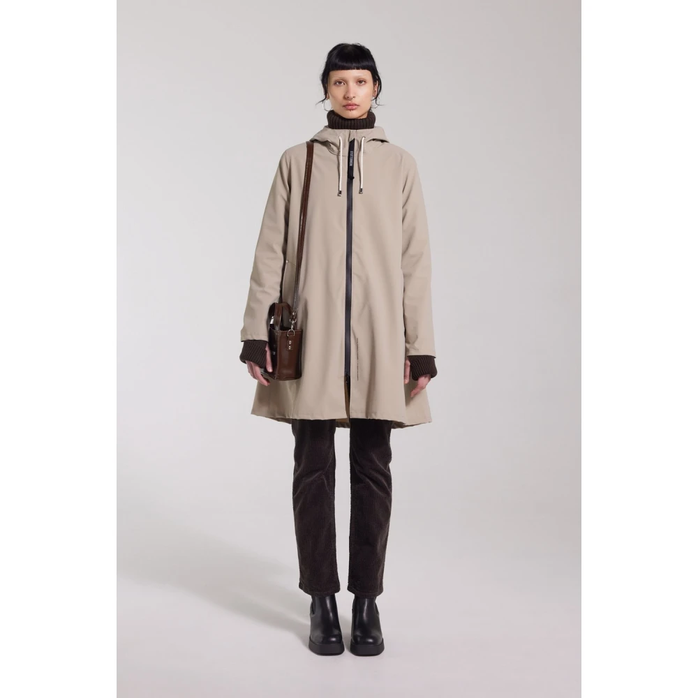 Stutterheim Lichtgewicht Matte Rits Regenjas Beige Dames