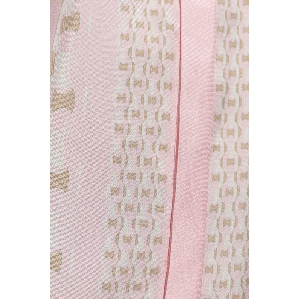 Versace Zijden overhemd met verborgen knoopsluiting Pink Dames