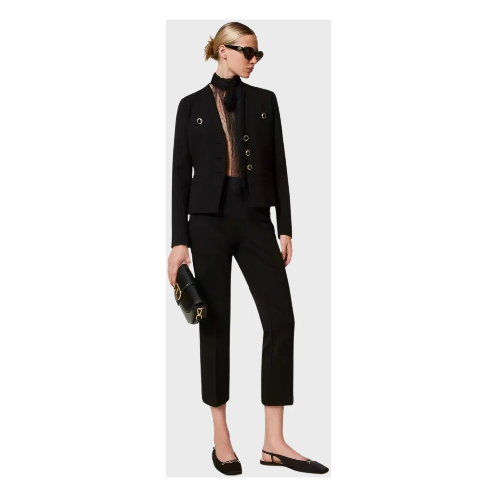 Twinset Marinière Jersey Broek Zwart Black Dames