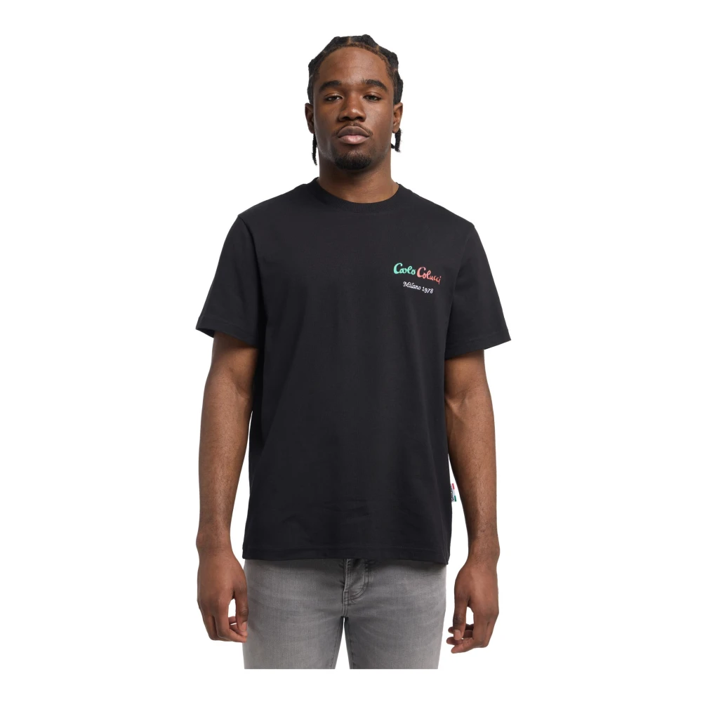 carlo colucci Pizza Bakker T-Shirt Black Heren