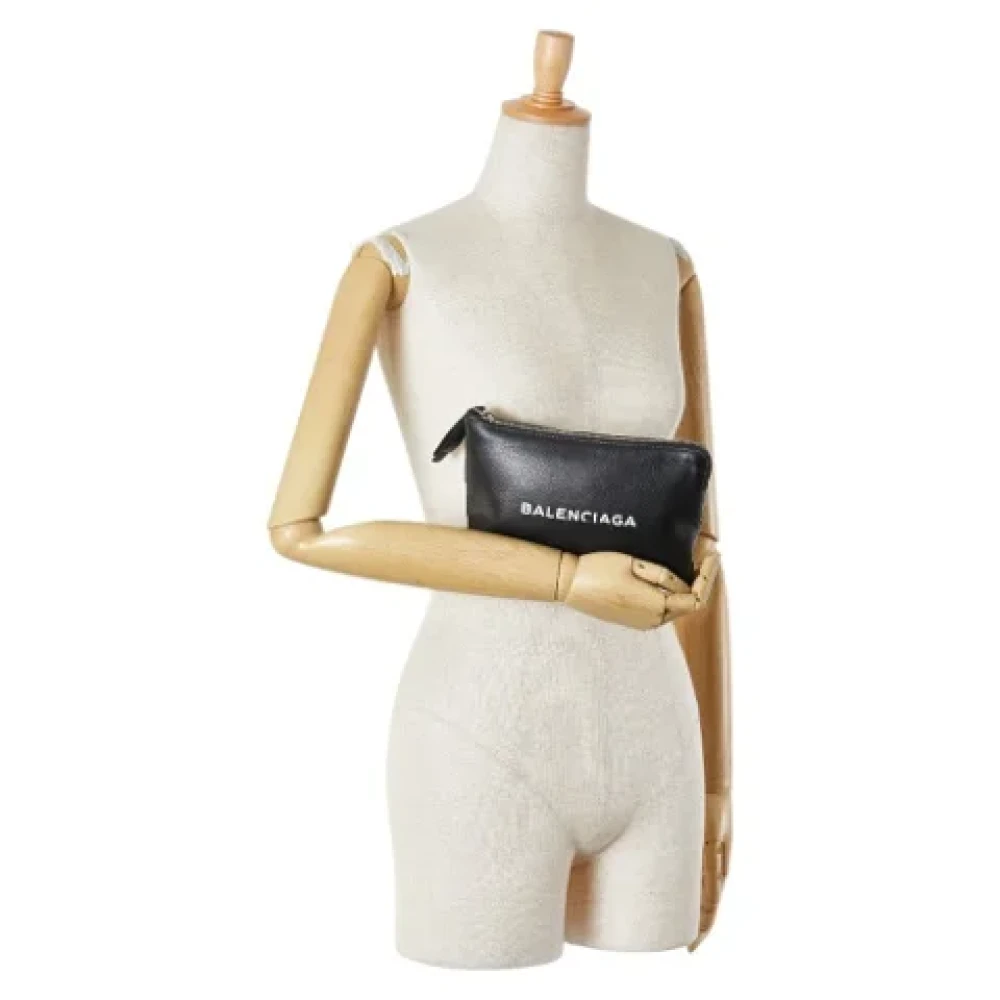 Balenciaga Vintage Pre-owned Leather clutches Black Dames