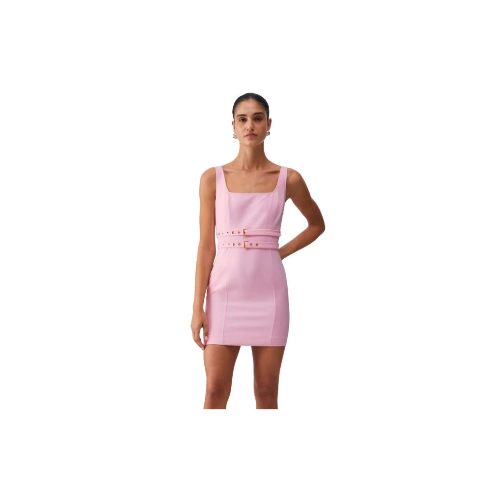 Liu Jo Femme Rose Robes, Taille: 42 Fr Robe Mini Ceinturée