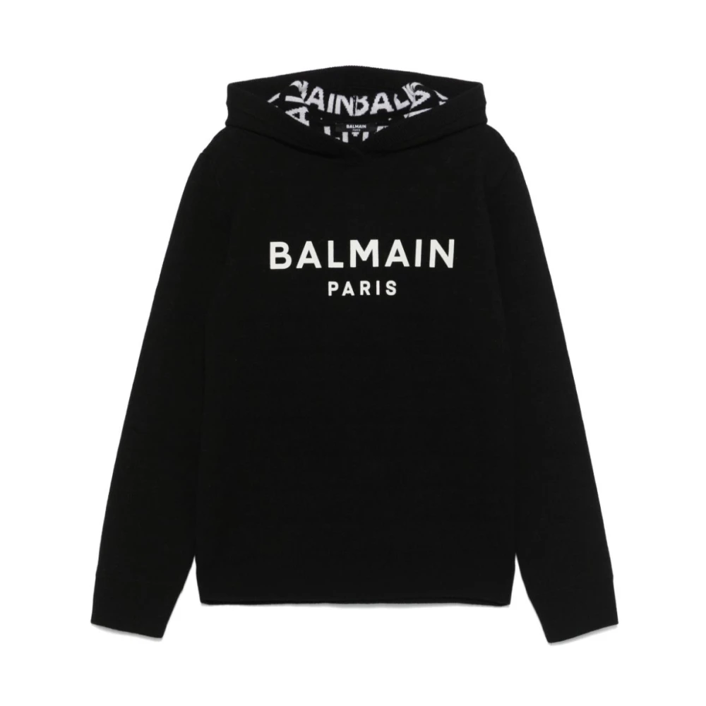 Balmain Klassisk Huvtröja Black, Pojke