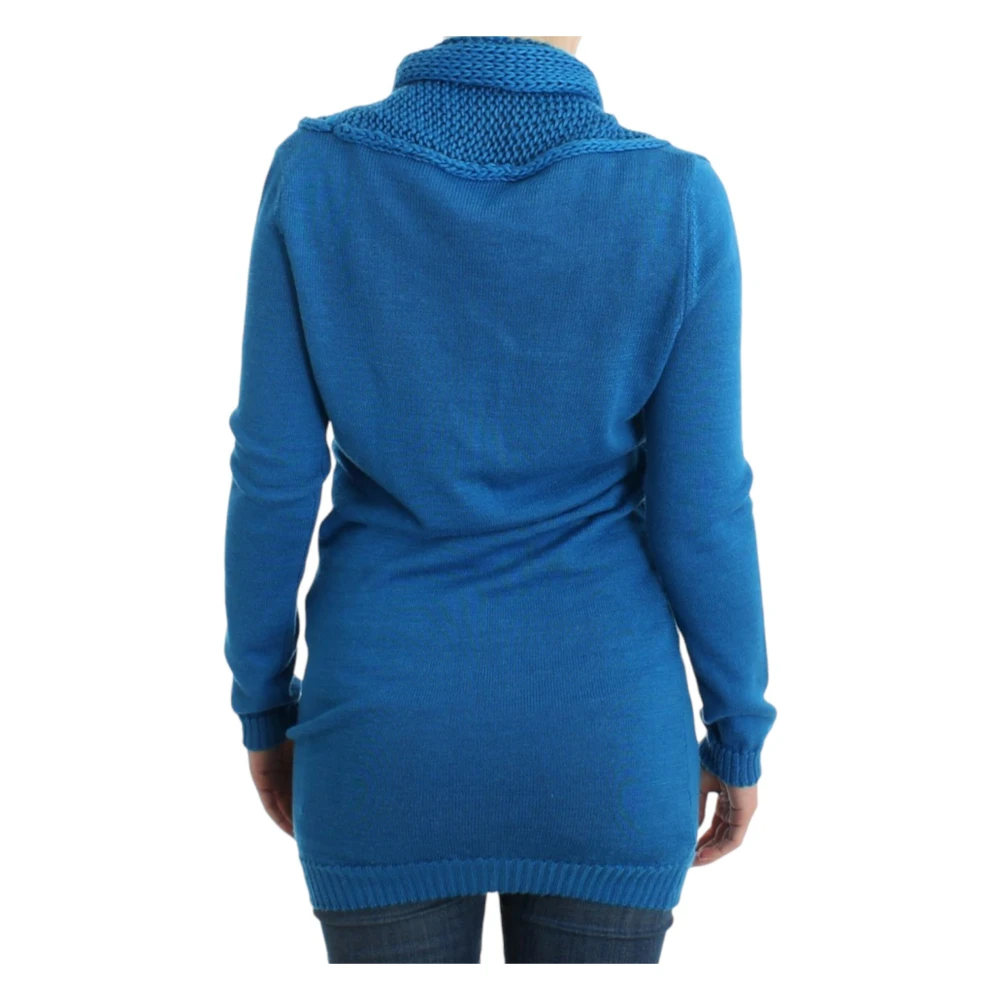 Costume National Blauwe Gebreide Trui met Ronde Hals Blue Dames