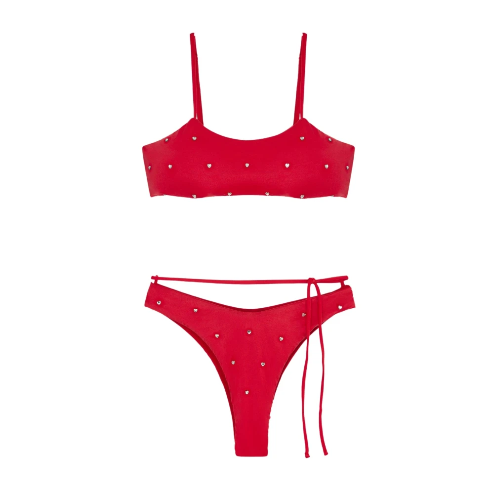 F**k Bikini TOP EN Slip Americano Vast Lovers Line Red Dames