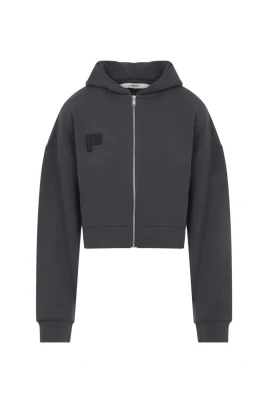 Cropped Zip-Up Hoodie