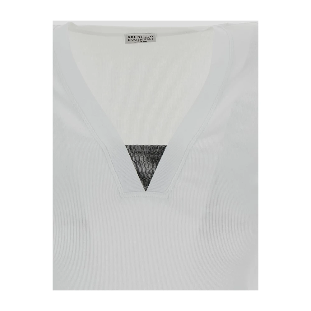 BRUNELLO CUCINELLI Katoenen T-shirt White Dames
