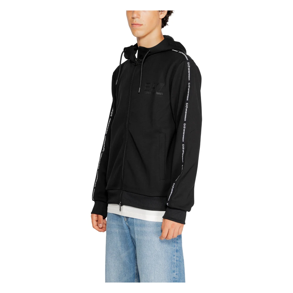 Emporio Armani EA7 Heren Sweatshirt Herfst Winter Collectie Black Heren