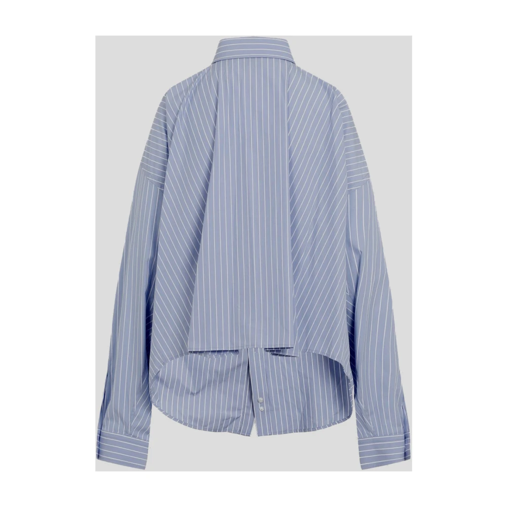 Balenciaga Gestreept Casual Shirt voor Mannen Blue Dames