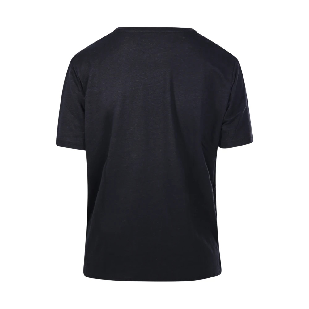 majestic filatures Blauw Katoenen T-Shirt Blue Dames