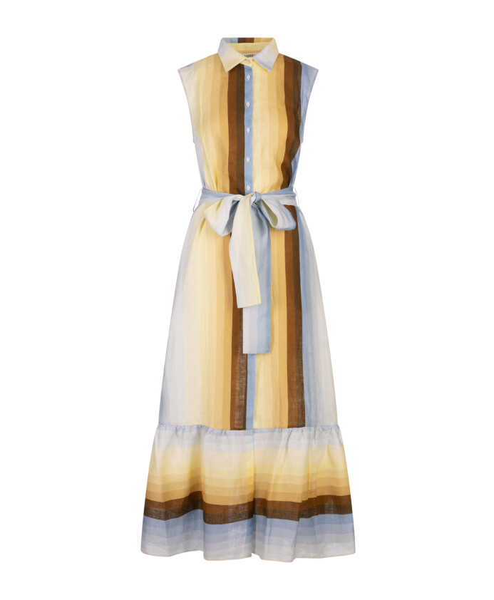 robe-midi-en-lin-imprime-the-multicolore