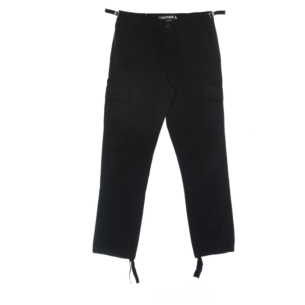 Iuter Zwarte Cargo Broek Ripstop Stof Black Heren