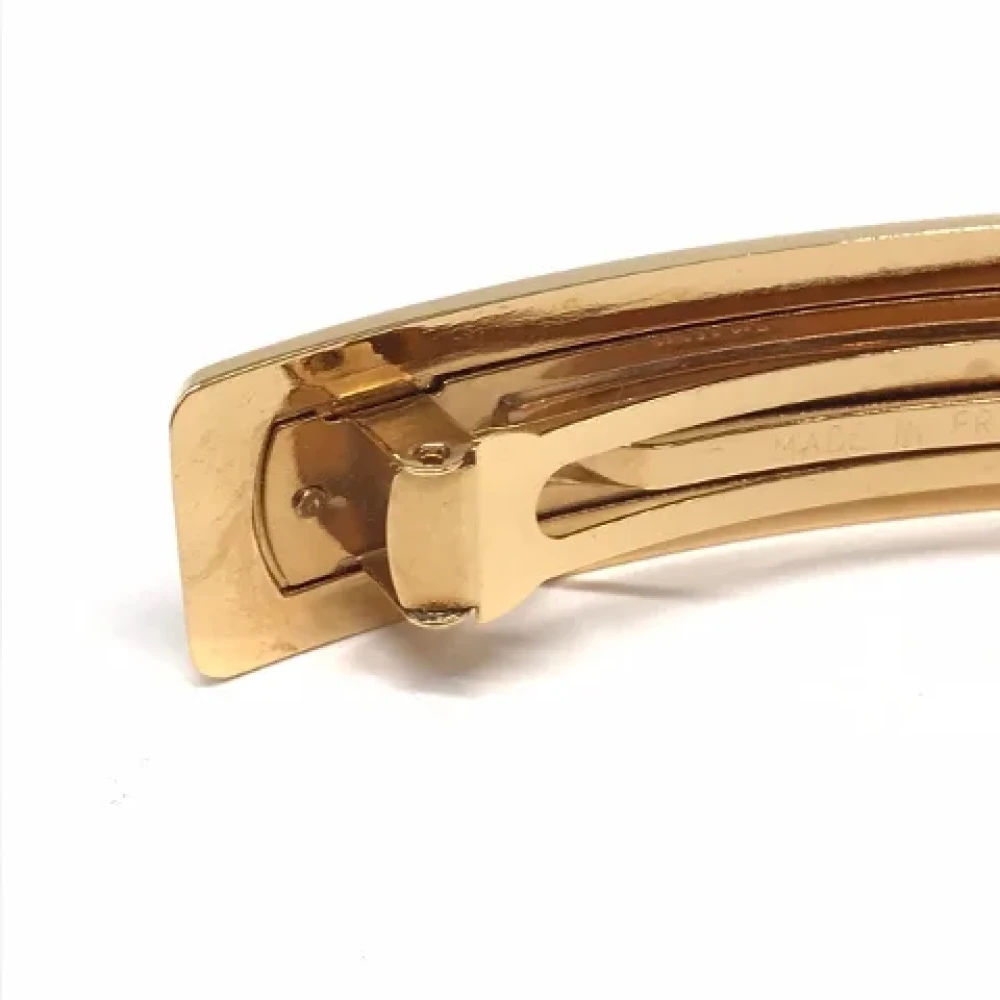 Chanel Vintage Pre-owned Metal hair-accessories Yellow Dames