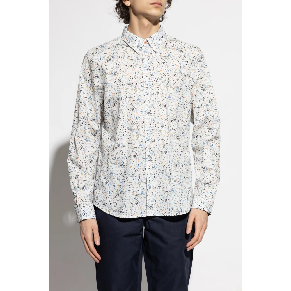 PS By Paul Smith Katoenen shirt met print White Heren