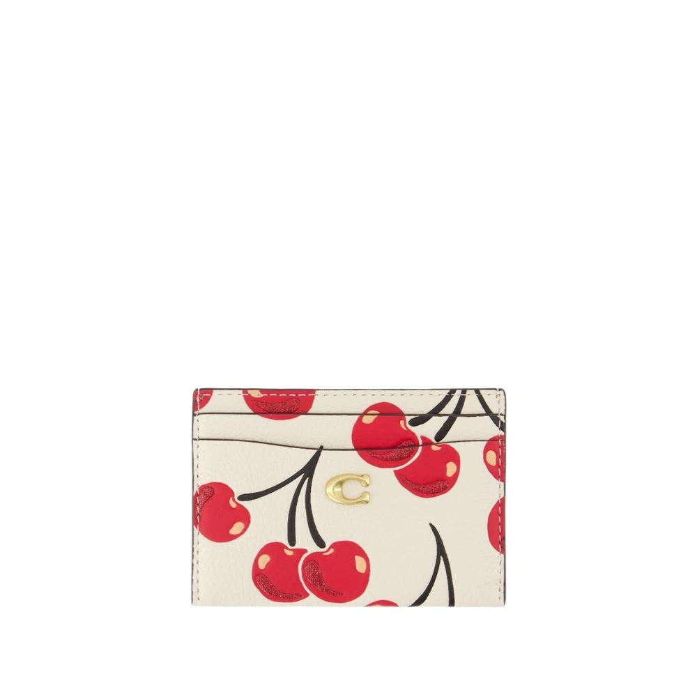 Coach Gestructureerde Lam Card Case Beige Multicolor Dames
