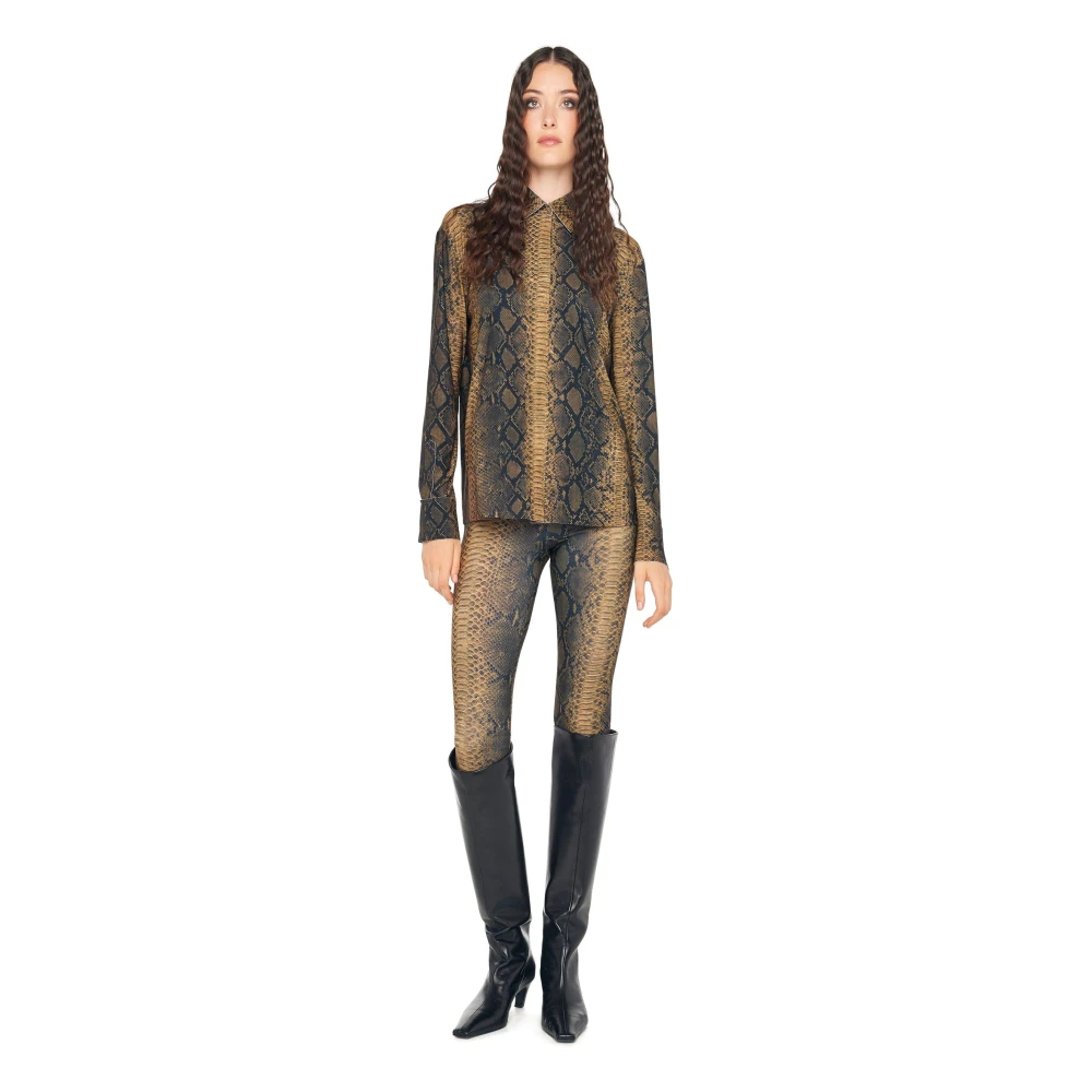 Norma Kamali Python Print Shirt Multicolor Dames