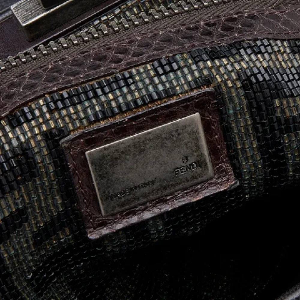Fendi Vintage Pre-owned Leather handbags Black Dames
