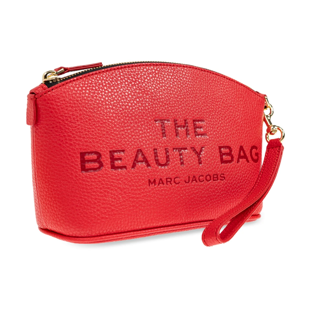 Marc Jacobs Leren cosmetische tas Red Dames